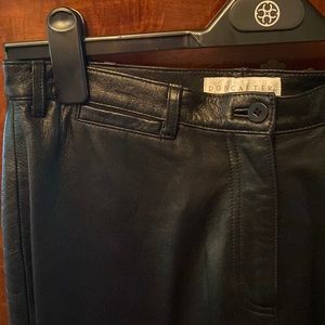 Fanulous leather pant! These are soft Italian leather.  Great fit. Straight leg.